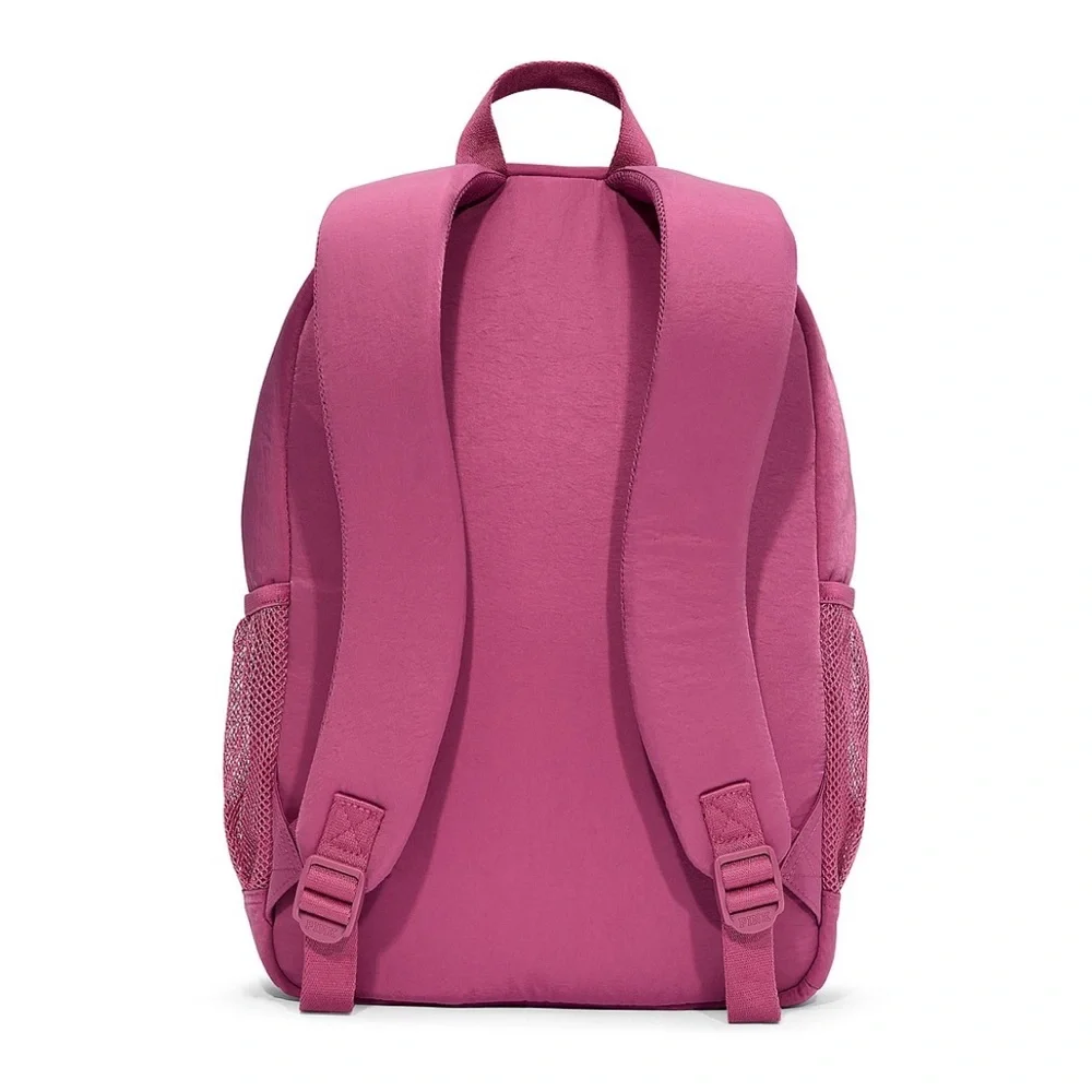 PINK Red Violet Quilted Puffer Backpack